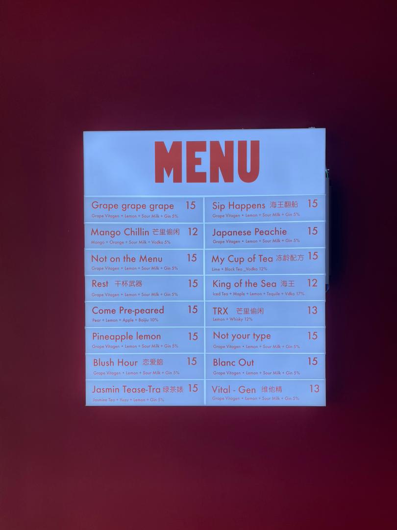 Acrylic lightbox menu board made by A&T for F&B outlet in JB