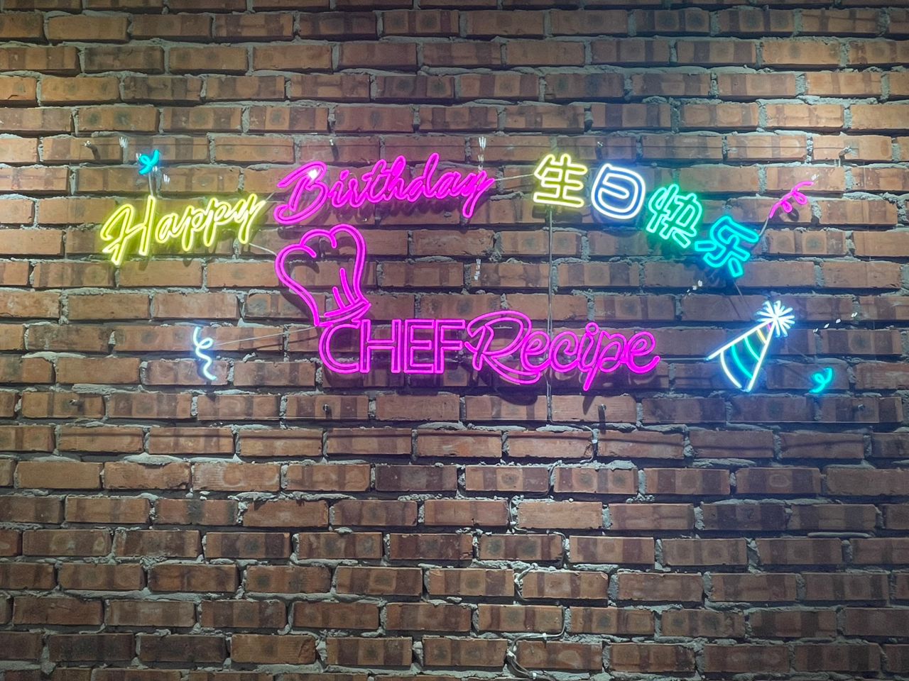 Custom LED neon sign for restaurant interior by A&T JB
