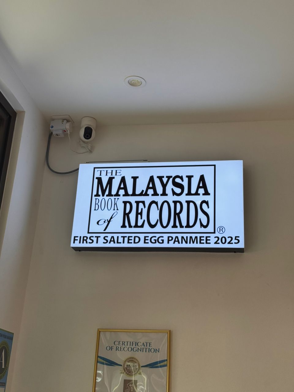 Custom lightbox for Malaysia Book of Records award display by A&T JB
