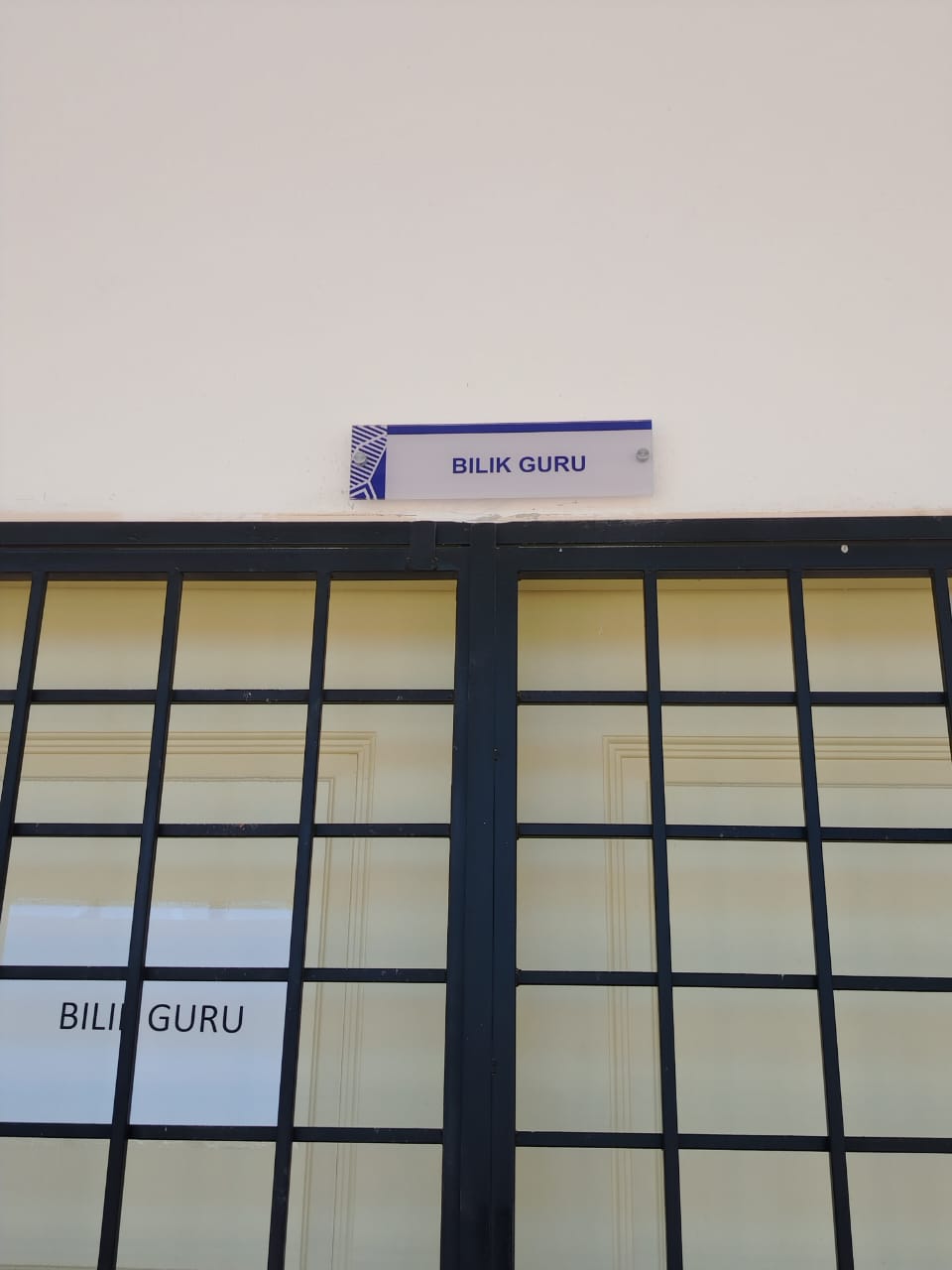 Bilik Guru room nameplate acrylic school signage JB