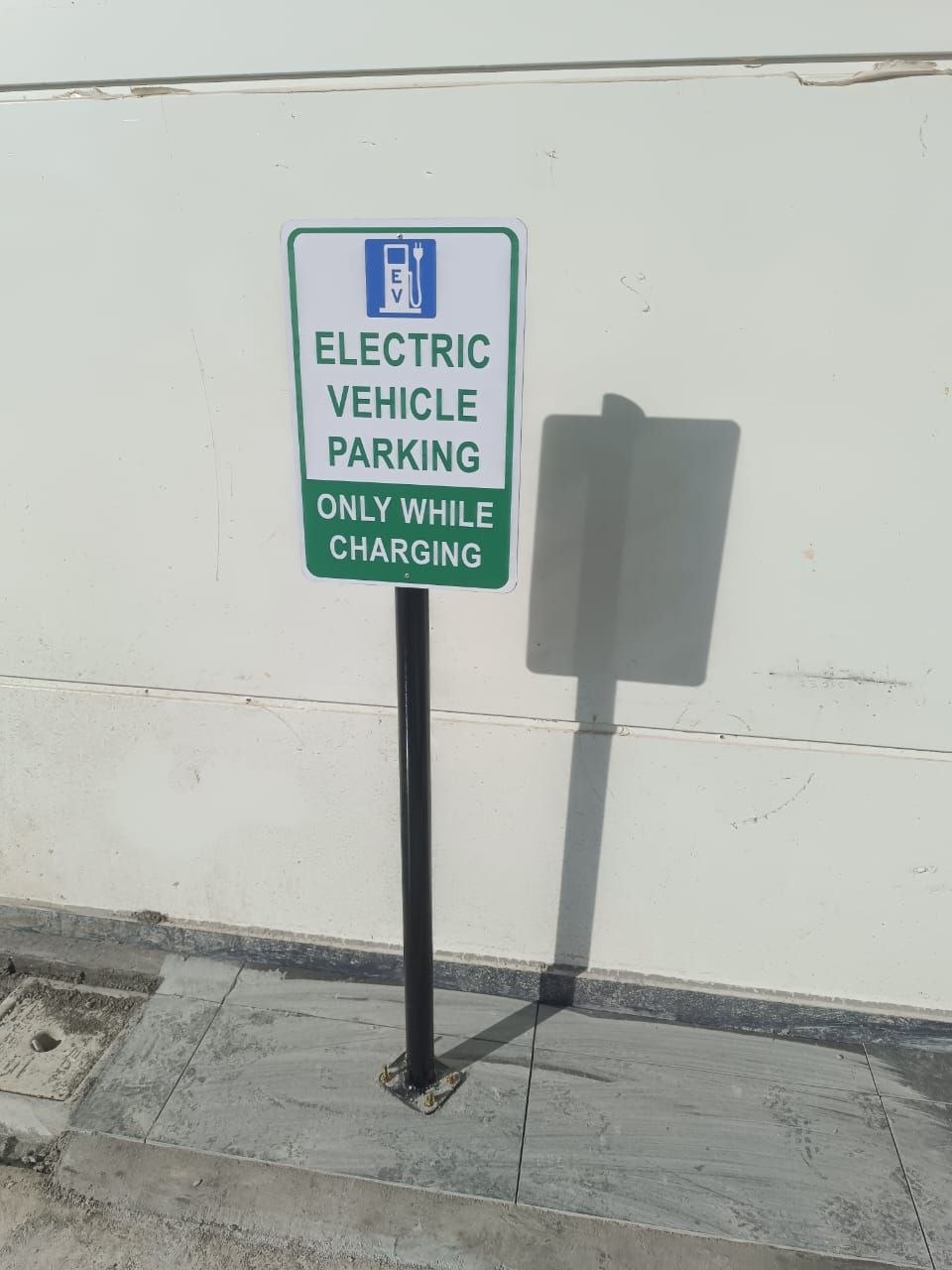 Electric Vehicle EV charging parking roadsign pole mounted data centre Johor